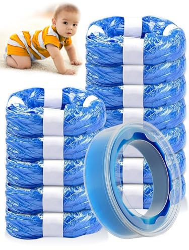 13 Stück PARPAT Nachfüllpackungen für geruchsneutralen Eimer, kompatibel mit Angelcare Windelfresser Foppapedretti & Litter Locker II (13 Beutel & 1 Box)