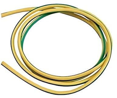 BUYERS POINT 1 Meter 4mm Green/Yellow PVC Earth Sleeving | Electrical Cable Sleeve for CPC Protection | Cable Management | Cable Protector | Conduit | Wire Trunking | Electric Cable