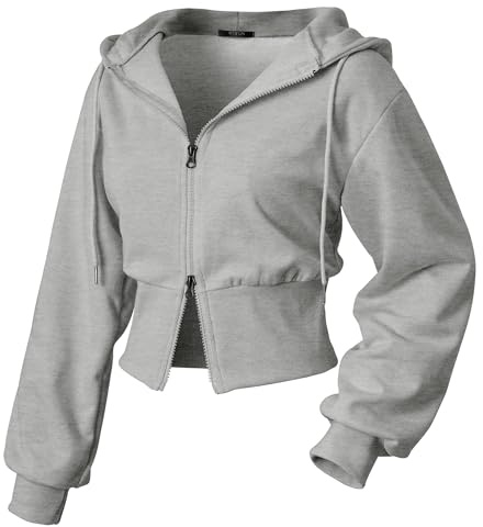 GIVON Damen Givon Casual Comfort Short-Sleeve Zip Hoodie Kapuzenpullover