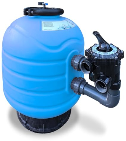 Galyon Hidro Water - Filtre soufflé VOLCAN Ø500 avec valve sélectrice à 6 voies, manomètre, couvercle renforcé et base stable | Filtre pour piscine et système de filtration d'eau (600)