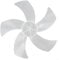 16 Inch Plastic Fan Blade Replacement with 5 Leaves Pedestal Fan Parts Black White Desktop Fan Components with Nut Cover Assembly for Stand Fan Home Office Desk Fan Accessories(White)