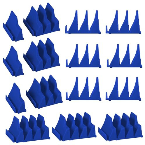Modular Wrench Organizer Space Saving Tool Box Magnetic Spanner Holder Plastic Garage Rack Hold Up to 40 Wrenchs(Blue)