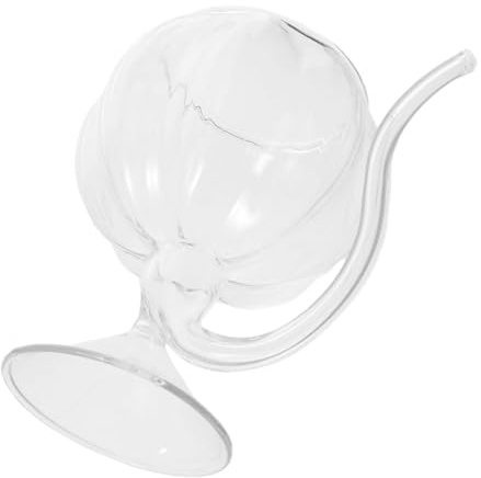Mikinona Vampire Wine Glass Pumpkin Shape with Integrated Straw Fun Sippy Cup for Halloween Parties Bar Decor Stable Base for Cocktails Juice Easy to Clean
