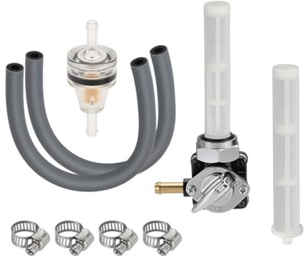 Rubinetto benzina per Harley Softail Custom FXST Dyna Super Glide FXD FXR Heritage Softail FLST FLHR Electra Glide FLHTC Road Glide 1993-2001 Petcock 22mm Uscita Sinistra