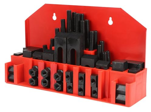 UPALDHOU Kit de Serrage à Fente en T, Plaque de Presse Durcie pour Fraiseuse de Tour M10, Adaptée aux Véritables Pièces Carrées Parallèles, pour Machines Axminster Sieg X2 Super X2 X3