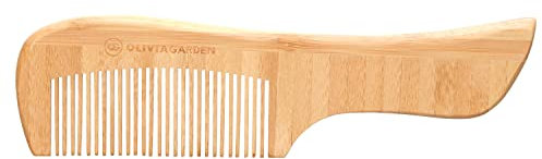 Olivia Garden Healthy Hair Peigne en Bambou, Type 2 - Peigne Ecologique en Bambou, Dents Arrondies pour un Massage Stimulant du Cuir Chevelu