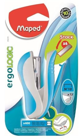 Maped Ergologic Pocket Stapler including 400 staples (Assorted Colours)