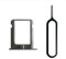 SIM Halter für iPhone 4 und 4S in Silber mit Nadel - Dealbude24