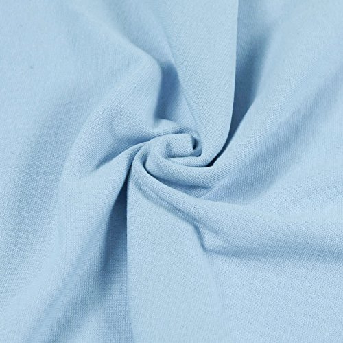 Bündchenstoff Schlauchware 35(70) cm breit Meterware ab 25cm Jersey Oeko-Tex, Farbe:hellblau