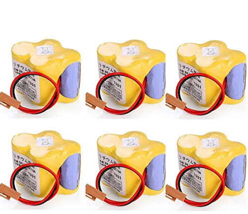 ele ELEOPTION BR-2/3AGCT4A 6V PLC Battery for FANUC A98L-0031-0025 CNC System with Plug (Pack of 6)