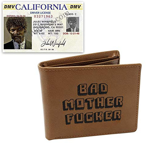Close Up Original Pulp Fiction Bad Motherfucker Geldbeutel mit Münzfach inkl. Führerschein Replik Set