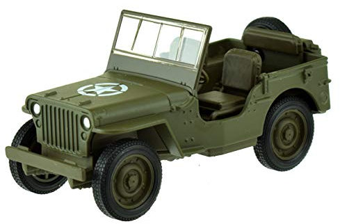 Jeep 1941 Willys MB 4 × 4 Modellauto aus Metall im Maßstab 1:34 von US Army Truck Welly