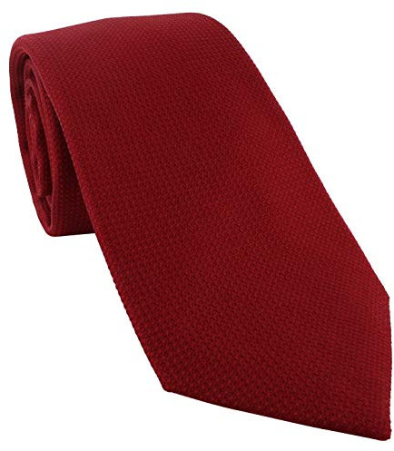 Michelsons of London Herren Seidenkrawatte Krawattenschal, einfarbig Gr. Einheitsgröße, rot