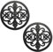 BSTKEY 2 Packs 8 Heavy Duty Cast Iron Trivet, Hot Pot Holder, Pan Pads Mat, Metal Trivet Stand for Kitchen or Dining Table, Round