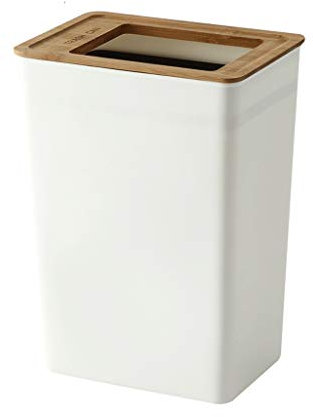 Poubelle Corbeille Carrée Blanche Modern Minimaliste Poubelle Le Bureau De Bureau Est Adapté À De Nombreuses Occasions, La Corbeille Peut Avoir Une Grande Capacité Et Une Petite Zone. Poubelle circula