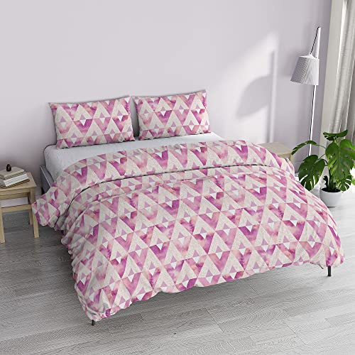 Italian Bed Linen MB Home Basic “Dafne” Bettbezug-Set, Doppelbett, Kinki