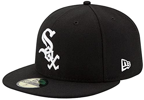 New Era Chicago White Sox Cap 59Fifty Basecap Baseball Fitted Kappe MLB Schwarz - 7 7/8-63cm (XXL)