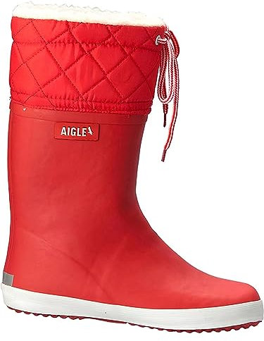 Aigle Jungen Unisex Kinder Giboulée 2 Gummistiefel, Red White, 33 EU