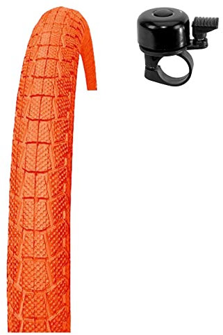 1 x Kenda K-907 Krackpot 20 BMX Fahrradreifen Fahrradmantel in Orange 50-406 (20 x 1.95) inkl. Fahrradklingel