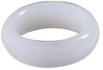 Yellcn Natürliche weiße Jade Ringe Echt Stein Jade Ring Jadeite Jade for Männer Ringe for Frauen Nickel Frauen Jade Jewelry Zeugnis hinzufügen (Ring Size : 8.5)