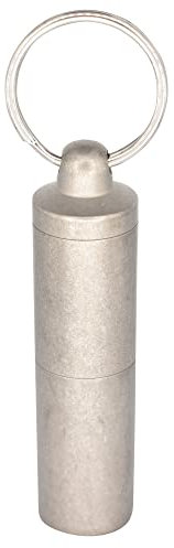 VAKON - Zweiteilige Pillendose aus Titan, Wasserdichte Tablettendose für Unterwerwegs, Schlüsselanhänger Pillenbox. Tablettendose mini Kapselbehälter