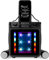 Rockjam 10-Watt Rechargeable Bluetooth Karaoke Machine with Two Microphones, Voice Changing Effects and LED Lights, Black