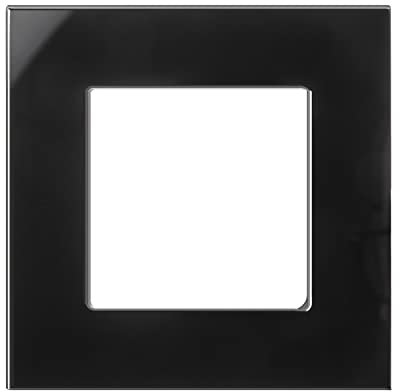 Maclean MCE730B Glasrahmen Panel 86x86mm für Steckdose Modulare Wandsteckdose Unterputzdose Wanddose Einbaudose Unterputz Montage (Glasrahmen für Steckdose, Schwarz)
