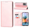 Vaki Hülle für Xiaomi Redmi Note 10 Pro/Pro Max mit Panzerglas Schutzfolie, Leder Wallet mit Kartenfach, Standfunktion, Klapphülle, Rosa
