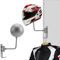 Yagosodee Helmet Stand, Motorcycle Helmet Rack Wall Mounted Spherical Hat Stand, 180° Rotation Bicycle Helmet Display Storage Stand with Hook, Motorcycle Helmet Holder, Hold up to 33 lbs, Grey