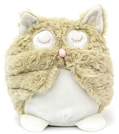 Plush Owl Doorstop Bird Doorstop | Novelty Indoor Barn Owl Shaped Door Stop | Decorative Weighted Owl Door Stopper - Cream
