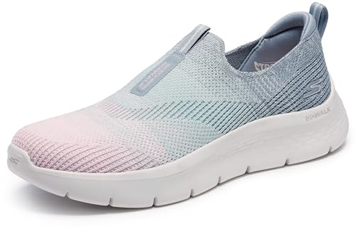 Skechers Damen Go Walk Flex Cali Sunset Sneaker, Grau/Mehrfarbig, 39.5 EU
