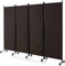 GIANTEX Paravent Raumteiler innen auf Rollen Trennwand Sichtschutz 4 teilig 225x173 cm Raumtrenner klappbar Spanische Wand freistehend mit Breiten Füßen Stellwand aus Stoff Privatschutz