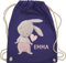 Turnbeutel Rucksack - Süßer Hase Mädchen mit Name personalisiert I Häschen I Rabbit I Langohr I Süße Hasen - Unisize - Lila - personalisierter beutel kinder geschenke kindergarten hasenmotiv