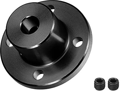 DMiotech 5mm Inner Dia H15xD15 Flange Coupling Connector Rigid Guide Shaft Support Coupler Shaft Coupling with Screws for DIY RC Model Motors Black