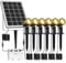 MEIHUA 6 in 1 Solar Spot Lights Outdoor Garden, Solar Spike Light 2700K Warm White, Garden Floodlight IP66 Waterproof, Landscape Spotlights for Yard Lawn Tree Statue