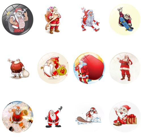 Schöne Dekorative Magnete 12Er Pack Weihnachtliche Kühlschrankaufkleber Mit Zeit Edelsteinen Magnetische Glas Whiteboard Aufkleber Zur Dekoration