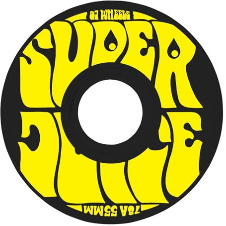 OJ Skateboard-Räder, Mini Super Juice, 55 mm, 78a Skateboard-Räder, Schwarz/Gelb