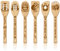 GLOBLELAND 6 Stück Faultier Bambus Kochutensilien Set Aus Holz Mit Gravur Kochlöffel Set Schnitzküche Bambus Spatel Set Holz Kochlöffel Für Die Küche Lustiges Einweihungsgeschenk