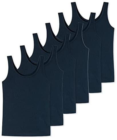 Uncover by Schiesser - Damen - Trägertop - 6er Pack (L Dunkelblau)