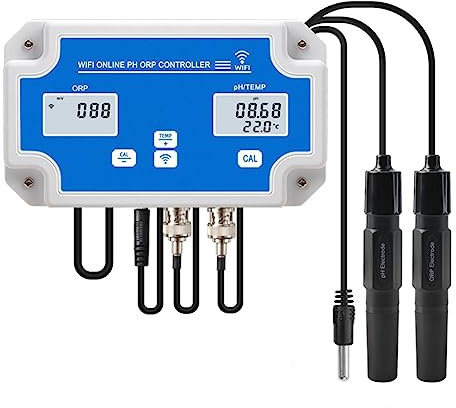 Yuattory Smart WIFI Misuratore Online PH ORP Temp Acquario Tester di Qualità 'Acqua Monitor Controller Parti per Piscina Spa Spina Europea