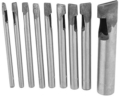 Ovales Leder Lochstanze Set, Hohl Punch Set von Löchern in Leder oder Kunststoff, 9 Stück für Schuhe, Taschen, Geldbörsen, Gürtel