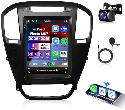 8 Core 4G+64G Wireless Carplay Android 13 Autoradio für Opel Insignia Buick Regal 2009-2013 9,7 Zoll Autoradio mit Android Auto GPS Navi WiFi Mirror Link Bluetooth FM/RDS/EQ/DAB/DVR/SWC Rückfahrkamera
