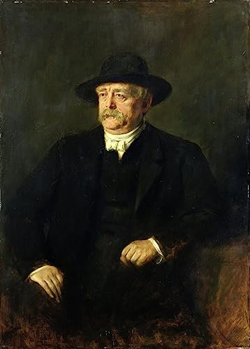 WACTWJNA Berühmtes Gemälde Leinwanddrucke Wandkunst Leinwand Kunst GemäLde Bundeskanzler Otto von Bismarck von Seraph von Lenbach Leinwand Wandkunst für Wohnkultur 60x90cm
