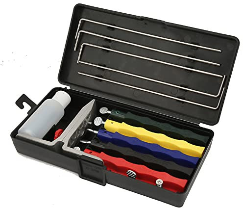 Ening System Lansky Messerschärfer-Set, Schleifer-Schärfset, Professionelles Küchen-Messerschärfer-System-Set mit Festem Winkel