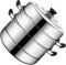 Garneck Olla De Vapor De Acero Inoxidable 3 Niveles Multifuncional Para Sopa y Vapor