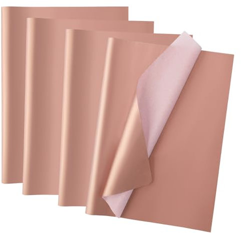 EUSOAR Seidenpapier Rose Gold - 100 Blatt Seidenpapier Verpackungsmaterial 50x35cm - Tissue Paper Gift Wrap - Geschenkpapier Roségold für Geburtstag Hochzeit Craft - Seidenpapier Geschenktüten Deko