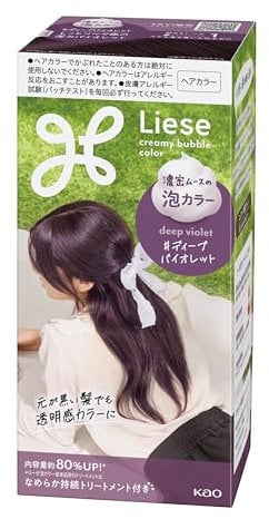 Liese Kao Bubble Hair Color – Viola profondo per capelli neri