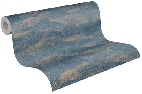 Livingwalls Hot Spots Non-Woven Wallpaper with Metallic Design in Blue, Dark Blue, Gold, Metallic – 10,05 x 0,53 m Designer Wallpaper – 786561