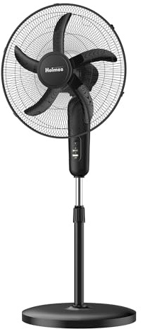 Holmes 18 Oscillating Stand Fan 3-Speed Adjustable Height 30° Tilt