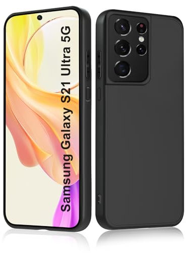 Simply Speakers Handyhülle für Samsung Galaxy S21 Ultra 5G Hülle, Antikratzer, Anti-Schock, Anti-Rutsch Schutzhülle, Unterstützt kabelloses Laden，Anti-Fingerabdruck Fallschutz hülle für S21 Ultra